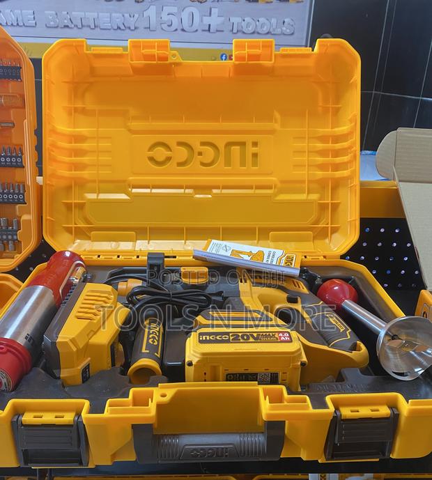 Ingco 20v Cordless Rotary Hammer and Hand Blender · Photo 2