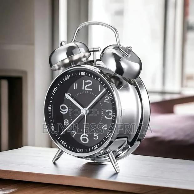 Stainless Steel Alarm Clock Portable · Photo 1