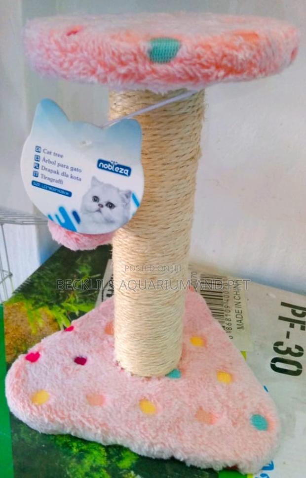 Cat Tree- Cat Scratching Post With Fluffy Ball · Photo 1
