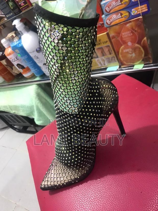 Golden Stones Net Mini Boot High Heel Shoes · Photo 4