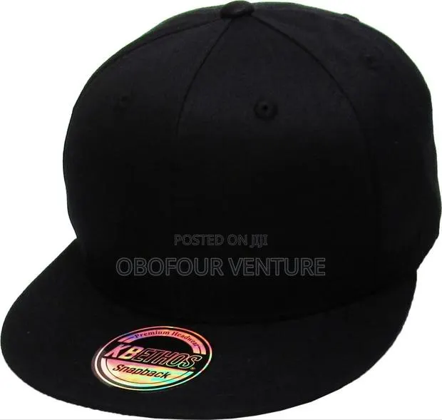 Angel Black Flat Cap Snapback Baseball Cap One Size Fits All. · Photo 1
