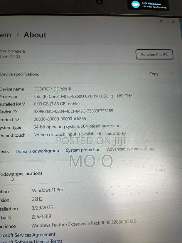 Laptop HP ProBook 450 G5 8GB Intel Core I5 SSD 256GB · Photo 1