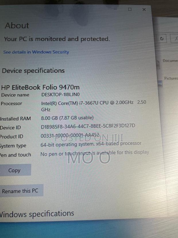 Laptop HP EliteBook Folio 1020 G1 8GB Intel Core i7 SSD 160GB · Photo 2