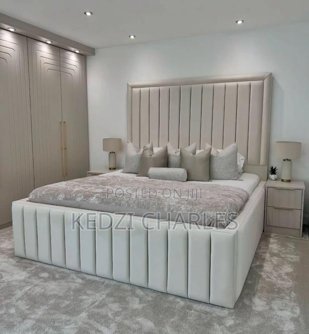 Queen Size Bed and Bed Frame With Side Drawer · Photo 1