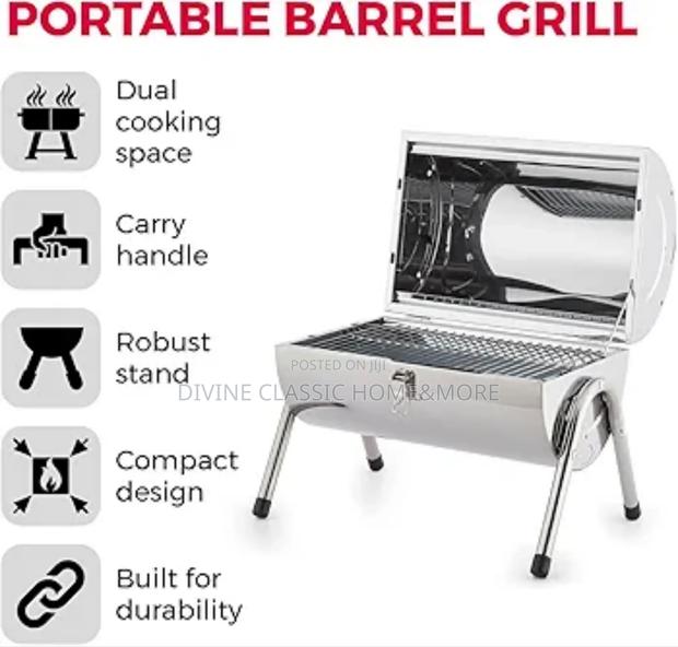 Tower Portable Barrel Grill With Wooden Carry Handle · Photo 2