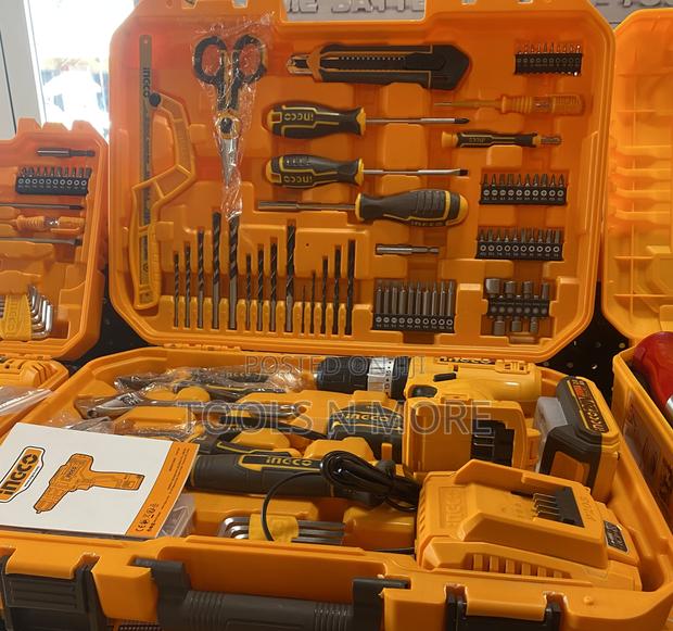 Ingco 165 Pieces Tools Set (With 20v Cordless Lmpact Drill) · Photo 1