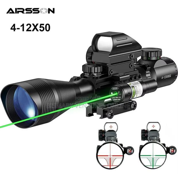 12x50 Zoom Rifle Scope Laser Sight And Holographic Dot · Photo 1