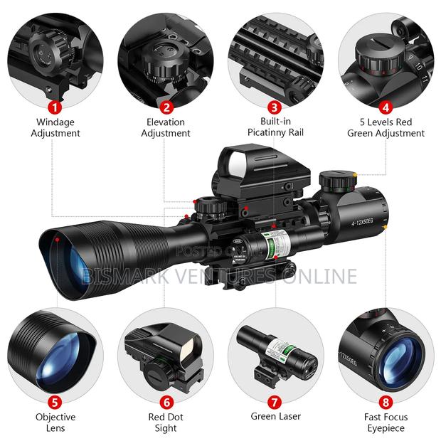 12x50 Zoom Rifle Scope Laser Sight And Holographic Dot · Photo 5
