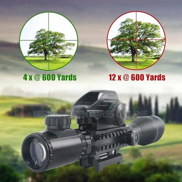12x50 Zoom Rifle Scope Laser Sight And Holographic Dot · Photo 4