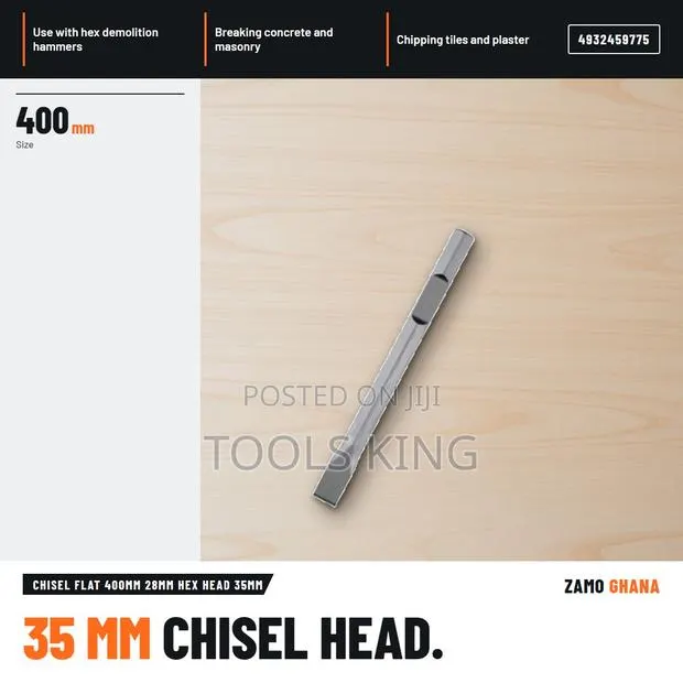 Chisel Flat 400Mm 28Mm Hex Head 35Mm - · Photo 1