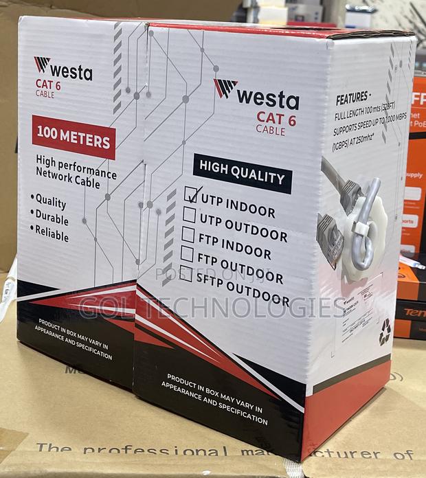 Cat6 100m Utp Cable Westa Full Lenght 100mts · Photo 1