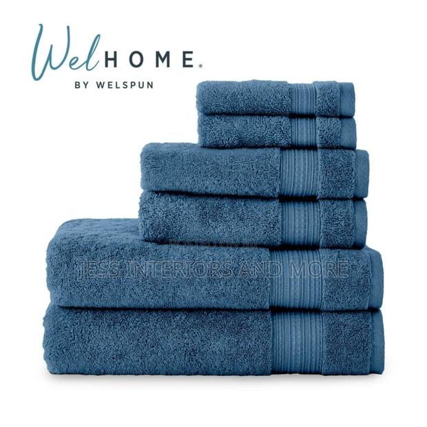 Welhome 100% Cotton 6-Piece Ultra Soft Twist Towel Set · Photo 1
