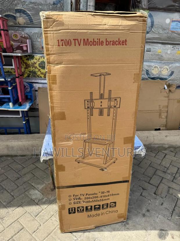 Mobile Floor Tv Stand Mount. · Photo 1