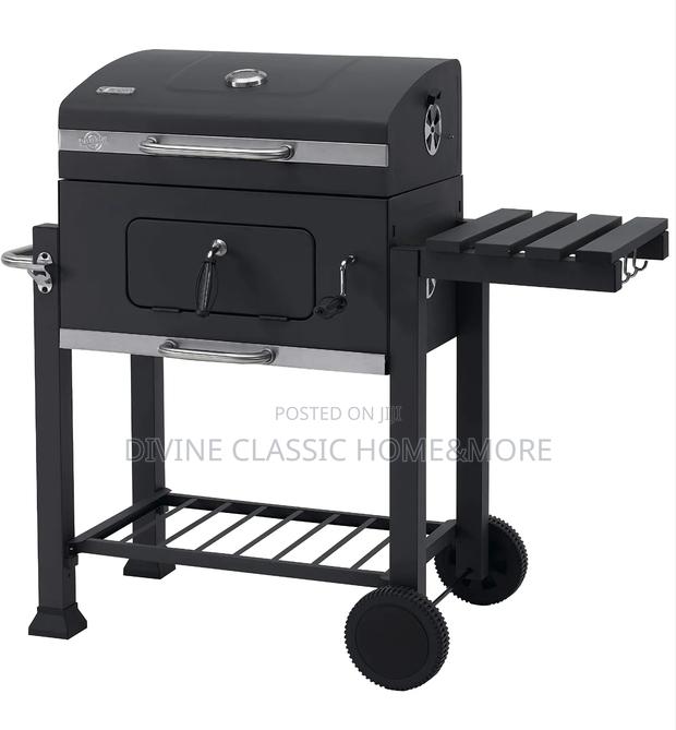Dkiei Barbecue Grill, Portable Charcoal BBQ Grill With Wheel · Photo 2