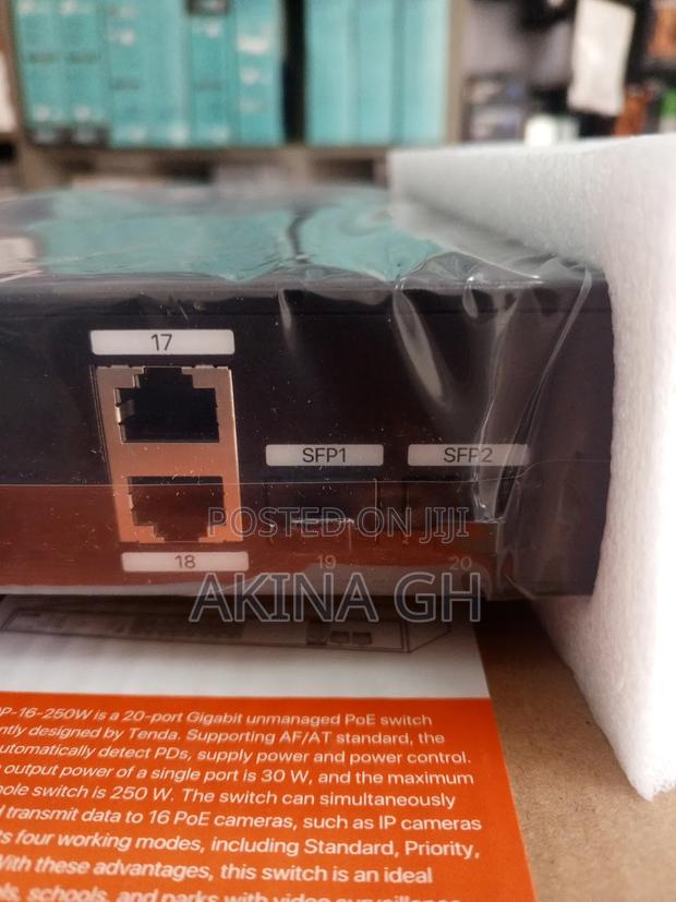 Tenda 18ge+2sp Gigabit Ethernet Poe Switch Teg1120p-16-250w · Photo 3