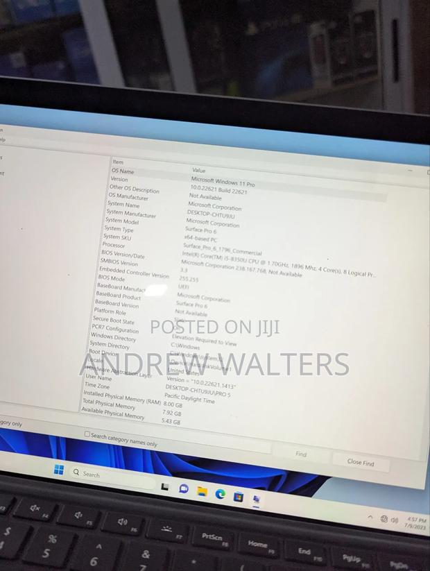 New Laptop Microsoft Surface Pro 6 8GB Intel Core I5 SSD 128GB · Photo 3