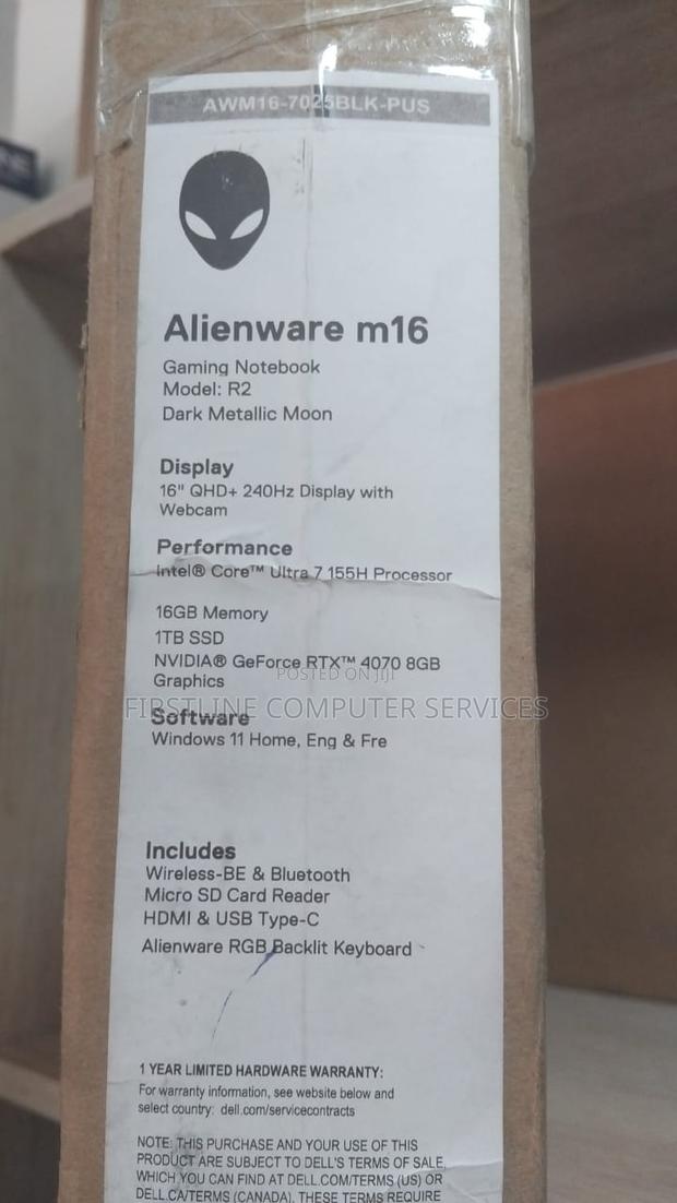 New Laptop Dell Alienware M16 R2 32GB Intel Core Ultra 7 SSD 1T · Photo 5