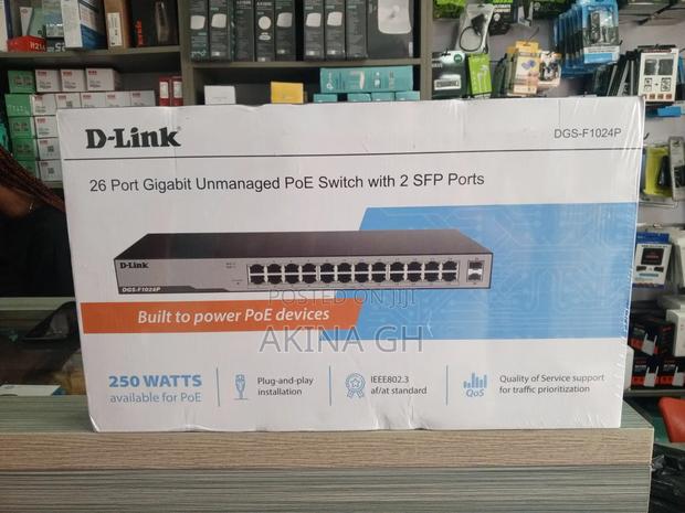 D-Link 24 Port Gigabit Poe Switch With 2 SFP DGS-F1024p · Photo 1