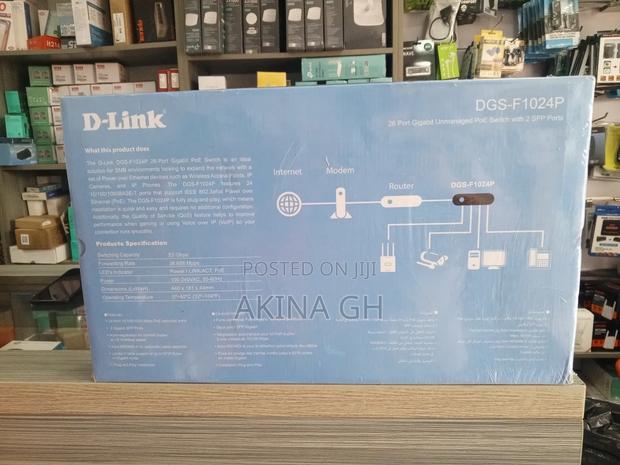 D-Link 24 Port Gigabit Poe Switch With 2 SFP DGS-F1024p · Photo 2
