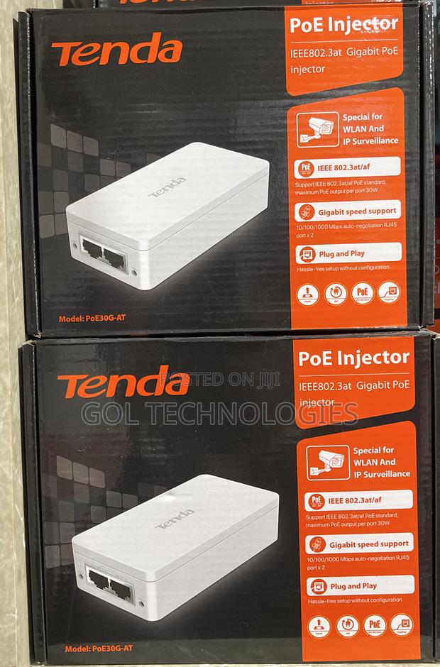 Tenda Poe Injector 52v-48v Poe30g-at Gigabit Poe Injector · Photo 1