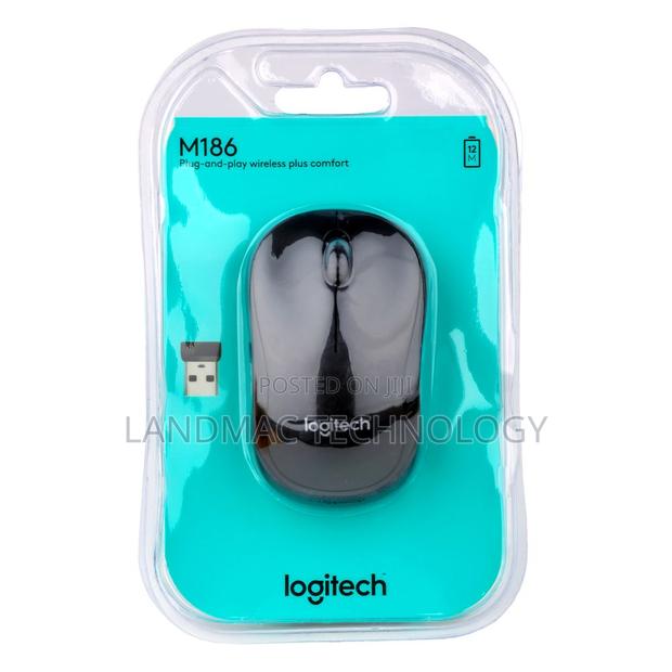 Logitech M186 Wireless Mouse, 2.4ghz With Usb Mini Receiver · Photo 1
