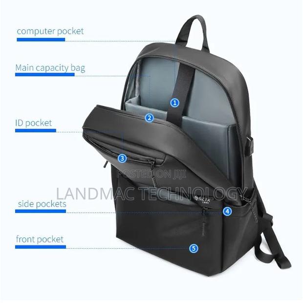 Anti-Theft Laptop Backpack With Usb Business Travel - Black · Photo 2