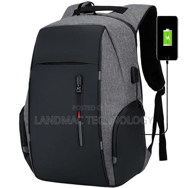 Laptop Backpack With Usb Port - Grey/Black · Photo 1