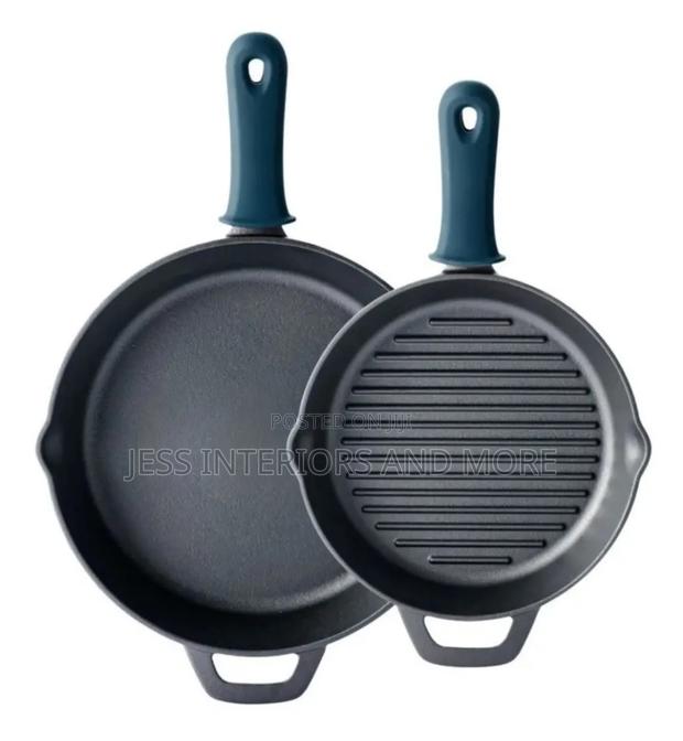 Tramontina Cast Iron Grill and Skillet Pan 2 Piece · Photo 1