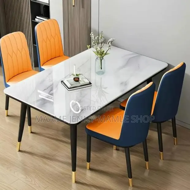 Chalk Vitreous Dinning Table Set · Photo 1