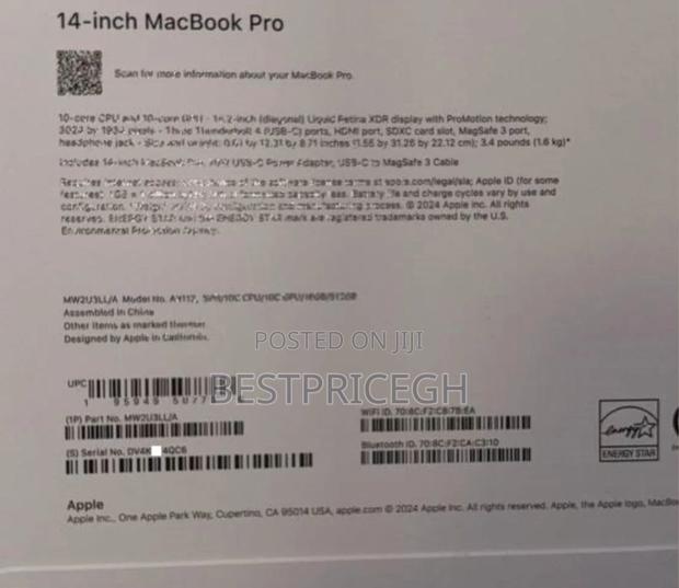 New Laptop Apple MacBook Pro 2024 M4 14-Inch 16GB Apple M4 SSD 1T · Photo 3