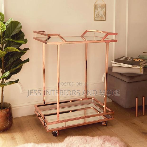 Trolley/Bar Cart 2 Tier (Rose Gold ) · Photo 2