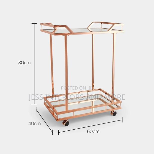 Trolley/Bar Cart 2 Tier (Rose Gold ) · Photo 3