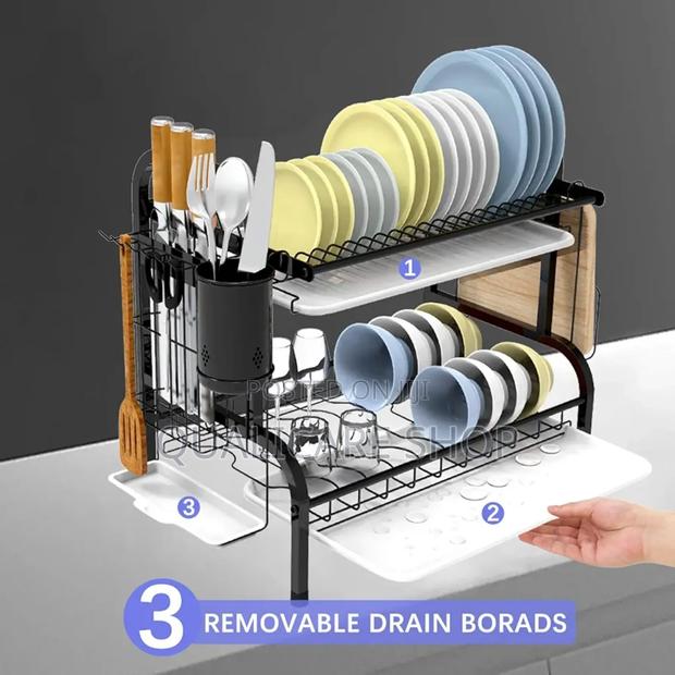 2 Tier Detachable Dish Rack, · Photo 2