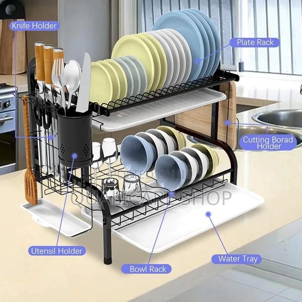2 Tier Detachable Dish Rack, · Photo 1