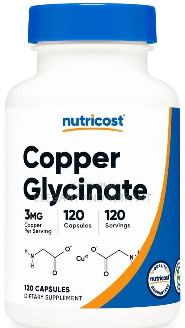 Copper Glycinate Capsules (120 Capsules, 3mg Copper Per Serving) · Photo 1