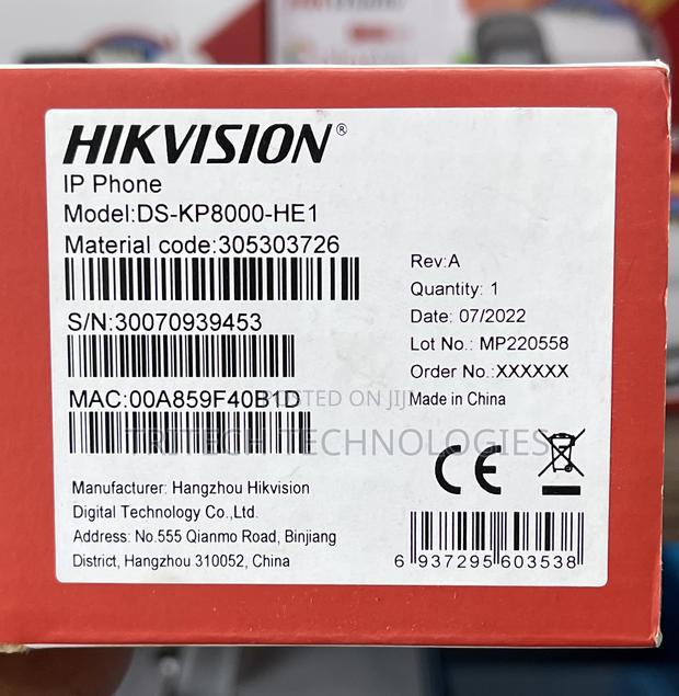 Hikvision Sip Telephone With Led Screen Ds-Kp800-He1 · Photo 2