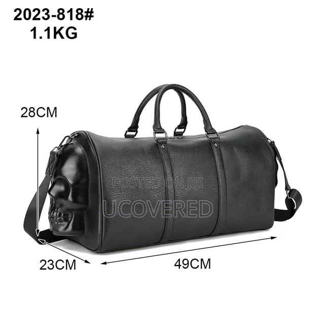 Skull Real Leather Duffel Bag · Photo 3