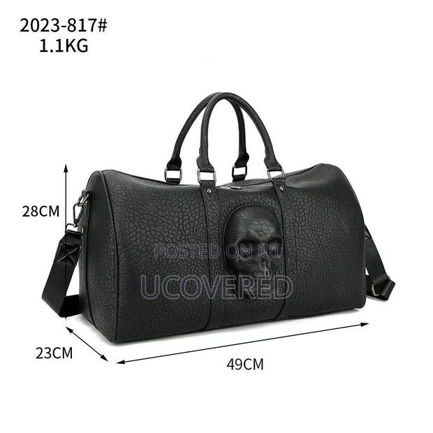 Skull Real Leather Duffel Bag · Photo 4