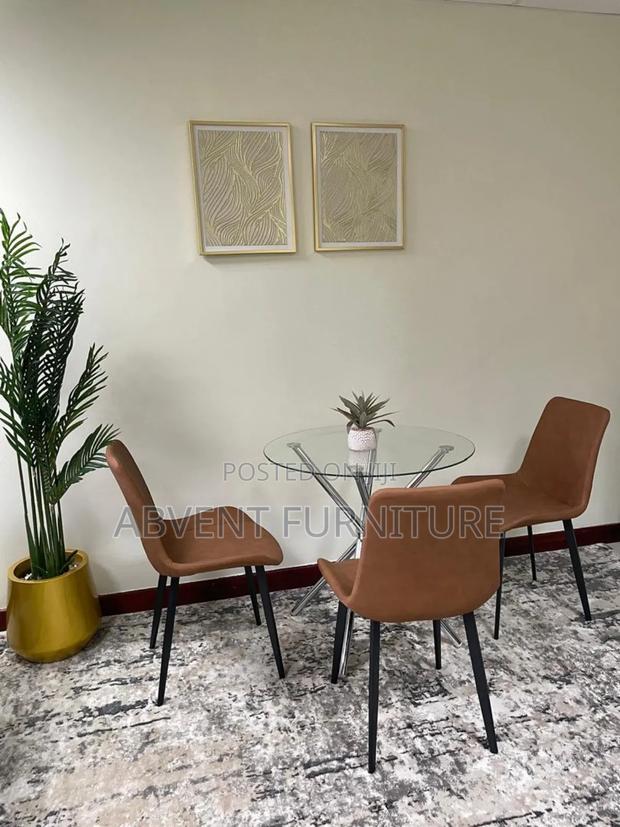 Portable Stylish Dining (Glass With Gold Chair) · Photo 1