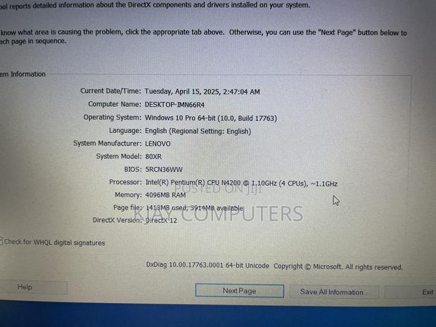 Laptop Lenovo IdeaPad 320 4GB Intel Pentium SSD 128GB · Photo 6