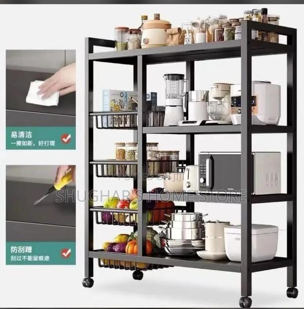 4 Tier Storage Rack With Basket · Photo 2