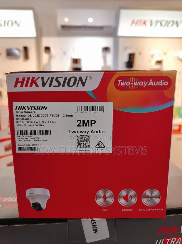 Hikvision 2mp Pt Camera Analog 2 Way Audio Ds-2c70d0t-PTLTS · Photo 3