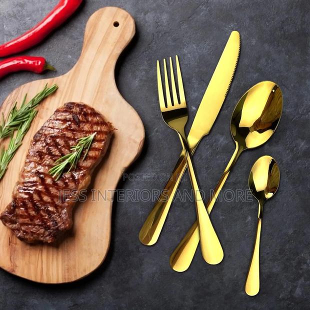 24pcs Stainless Steel Cutlery Set With Stand · Photo 2
