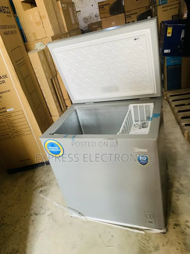 198l Chest Freezer Single Door Midea Grey · Photo 1