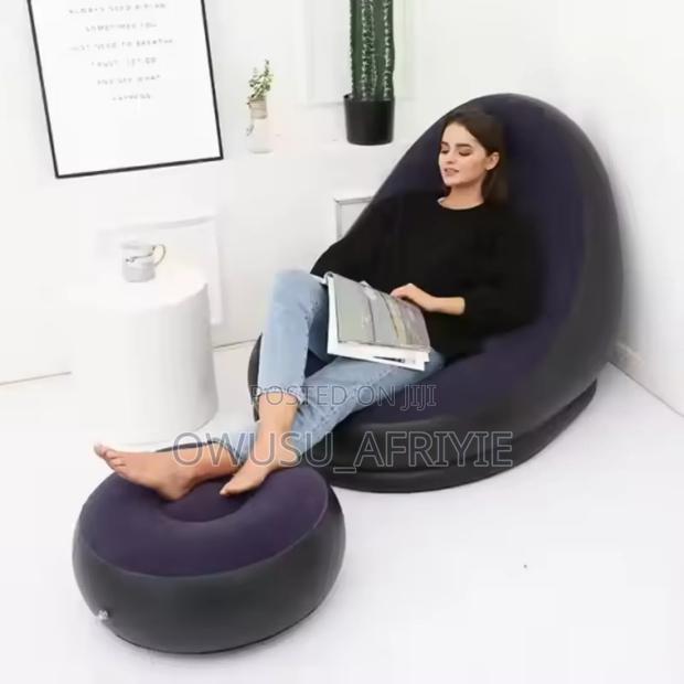 Inflatable Lazy Sofa With Foot Stool · Photo 1