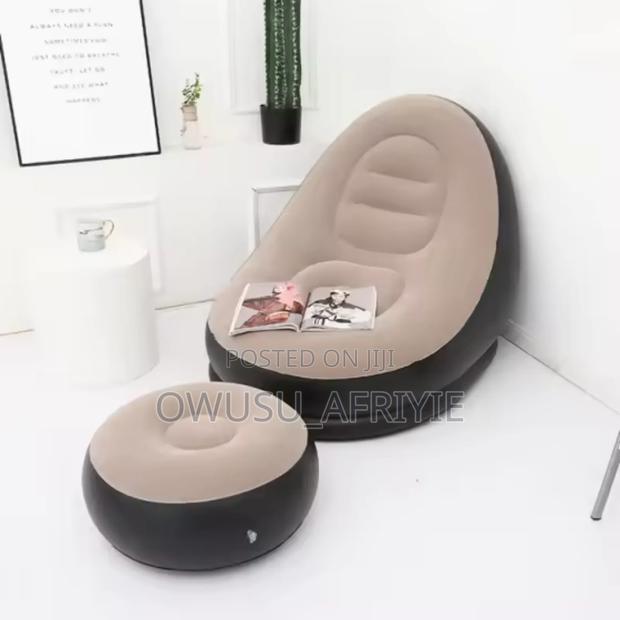 Inflatable Lazy Sofa With Foot Stool · Photo 2