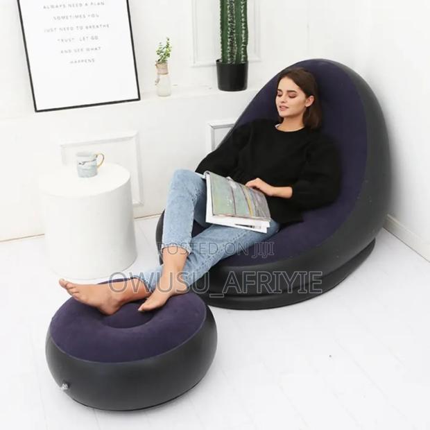 Inflatable Lazy Sofa With Foot Stool · Photo 3