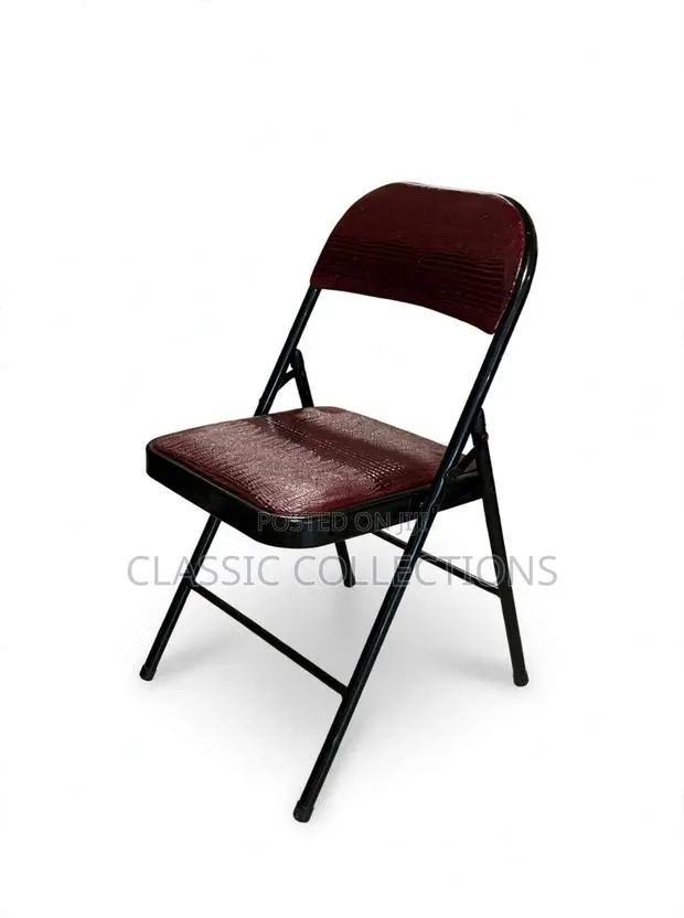 Folding Chair With Padded Seat- Leather · Photo 1