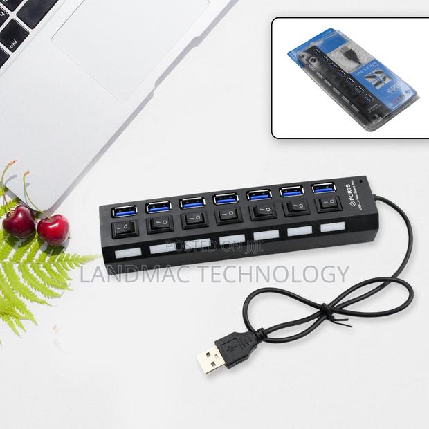 7 Port Usb 2.0 High Speed Power Splitter Switch On/Off · Photo 3