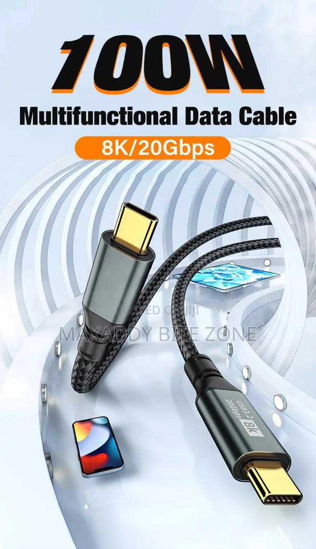 3m Usb 3.2 Type-C Gen2 20gbps at 60hz Video Data Cable · Photo 3